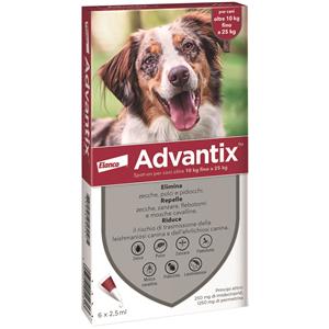 Antiparassitari Bayer Advantix Spot On cani da 10 a 25 kg.