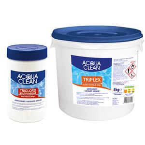 Cloro triplex multifunzione pastiglie Acqua Clean per piscine