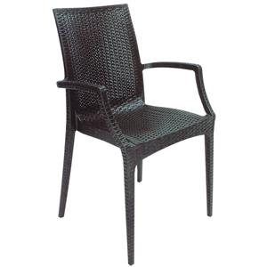 Poltrone sedie resina rattan Bistrot