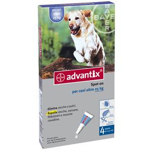 Antiparassitari Bayer Advantix Spot On cani oltre 25 fino a 40 Kg.