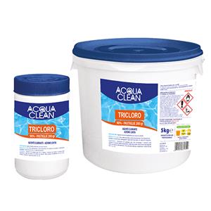 Cloro tricloro in pastiglie Acqua Clean per piscine