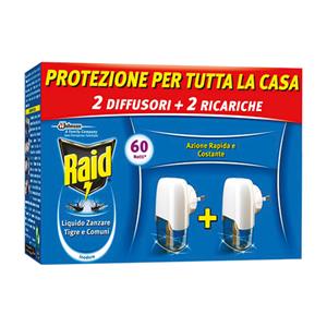 Elettroemanatori antizanzare 60 notti Promo Pack Raid