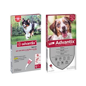 Antiparassitari Bayer Advantix Spot On cani da 10 a 25 kg.