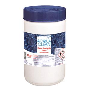 Cloro tricloro in pastiglie Acqua Clean per piscine