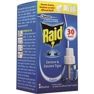 Liquido antizanzare per elettroemanatori 30 notti Raid