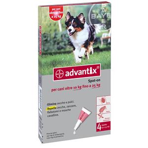 Antiparassitari Bayer Advantix Spot On cani da 10 a 25 kg.